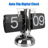 Auto Flip Digital Clock Operated Quartz Clock Home Decors Retro Flip Clock Flip Internal Gear Operated